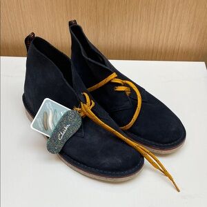 Clarks Men's Dark Blue Chukka Boots